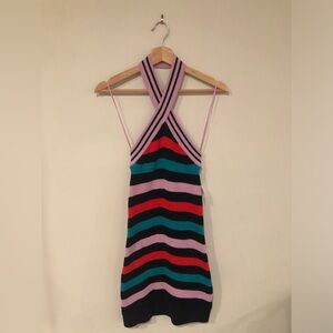 URBAN OUTFITTERS Multi Colored Knit Backless Dress SIZE MEDIUM - NWT